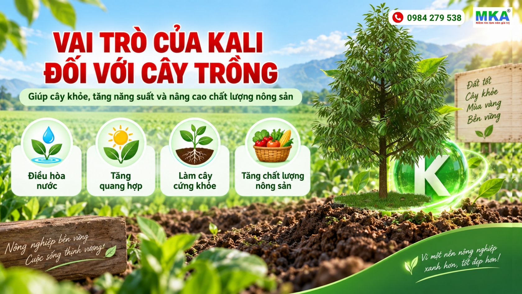 vai trò của kali đối với cây trồng